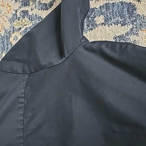 Theory Navy Blue Poplin Button Shirt - Picture 9 of 12